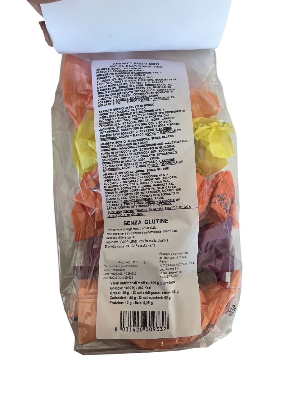 Amaretti ai frutti misti 250 g