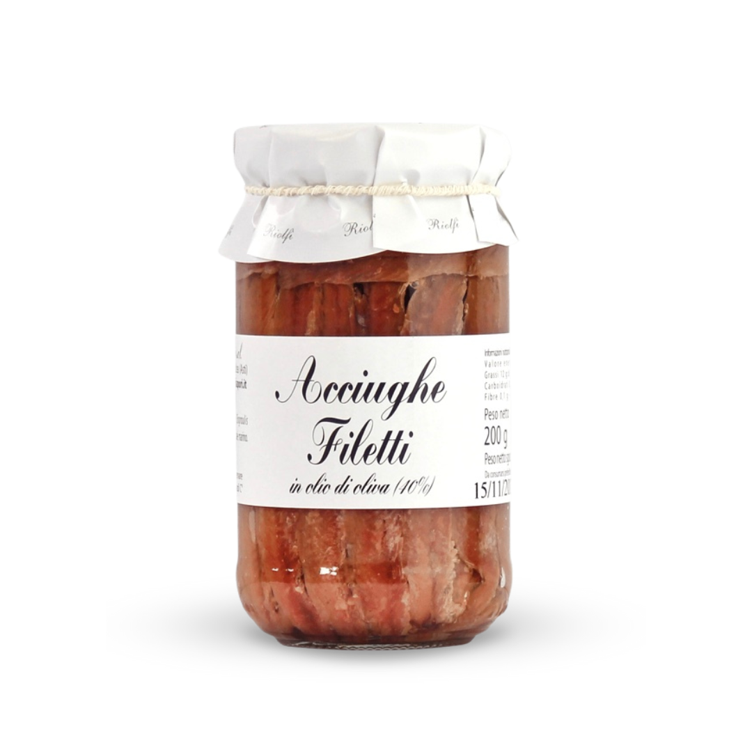 Acciughe in olio d'oliva
